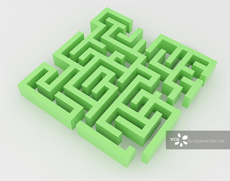 绿色迷宫，复杂的出路。图片素材