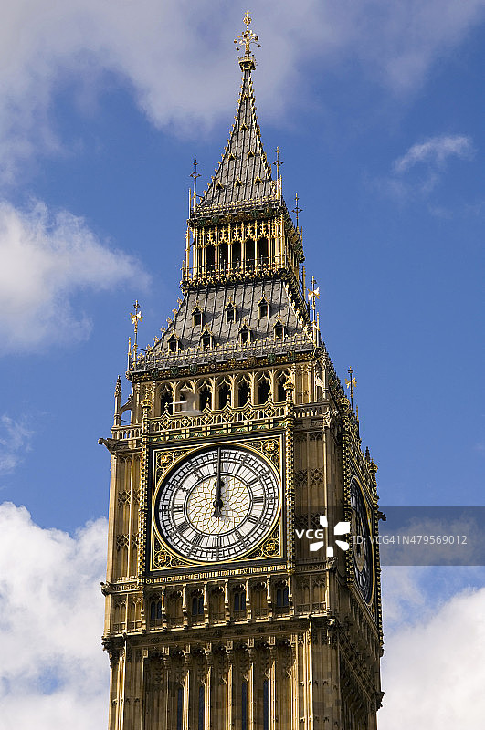 12点，伦敦的大本钟图片素材