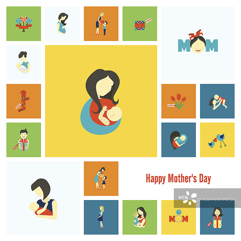 母亲节快乐图标图片素材
