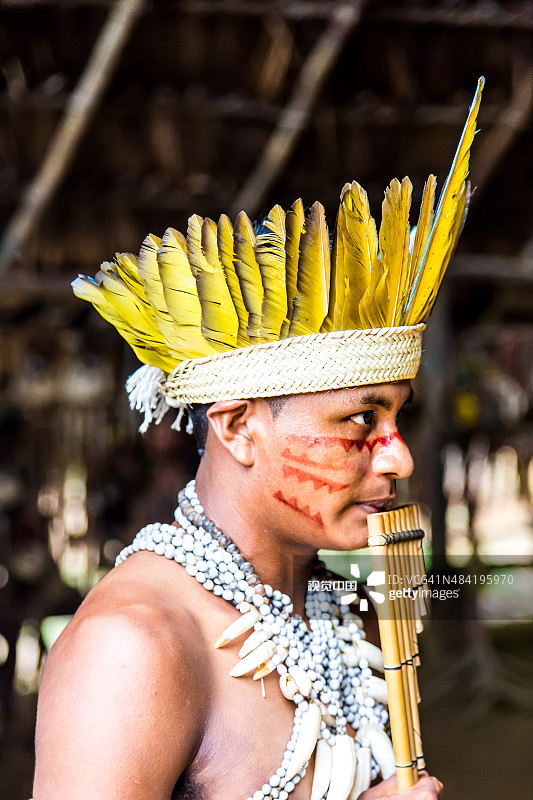 巴西亚马逊的印第安部落仪式图片素材