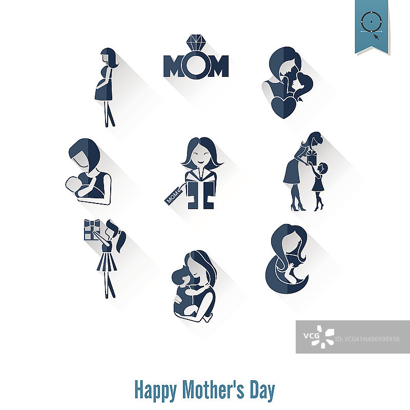 母亲节快乐图标图片素材