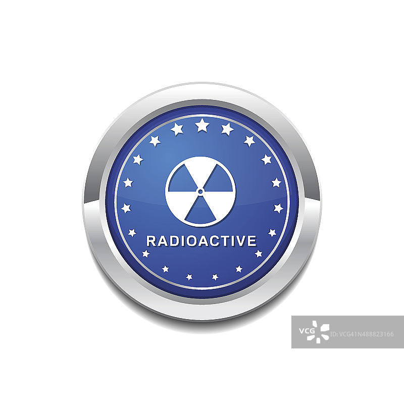 放射性标志蓝色矢量图标按钮图片素材