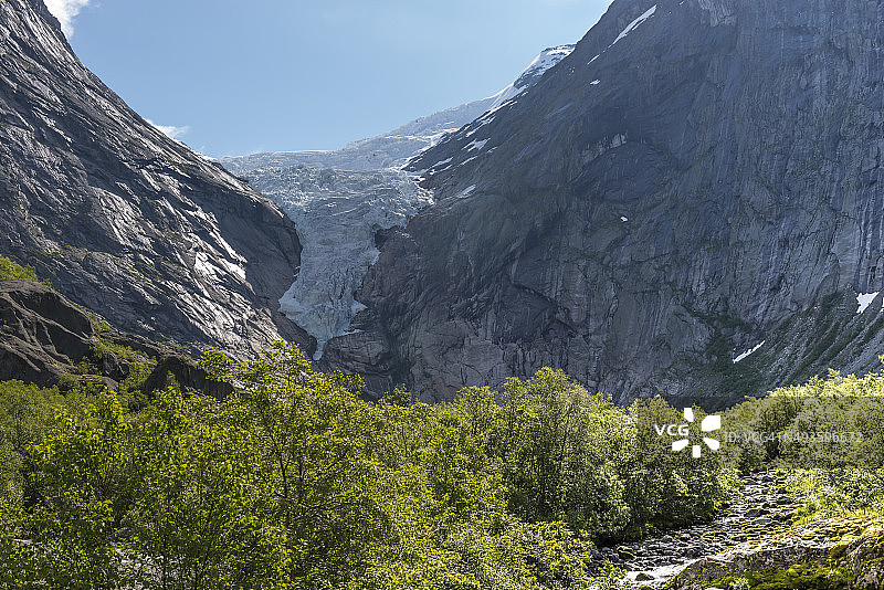 布里克斯达尔冰川——挪威的奥登图片素材