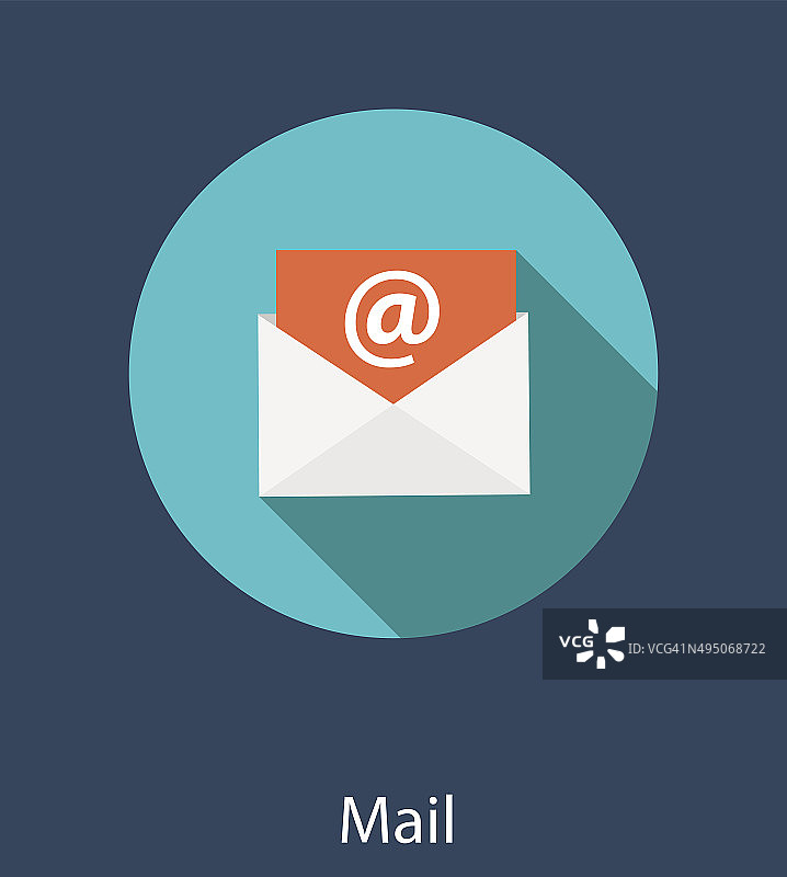 收件箱邮件平面概念矢量插图图片素材
