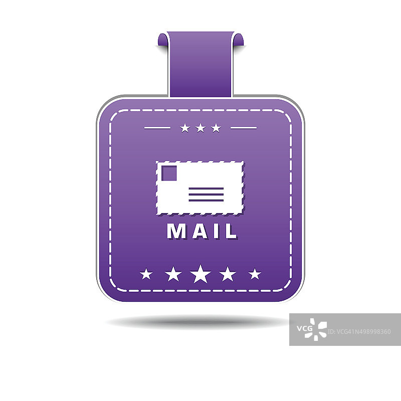 邮件标志紫色矢量图标设计图片素材