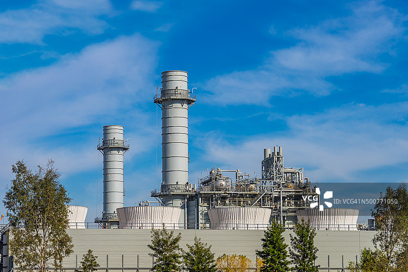 加州天然气涡轮发电站图片素材