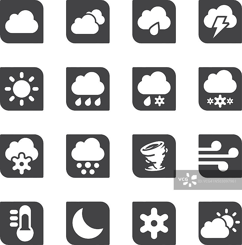天气剪影图标1 | EPS10图片素材