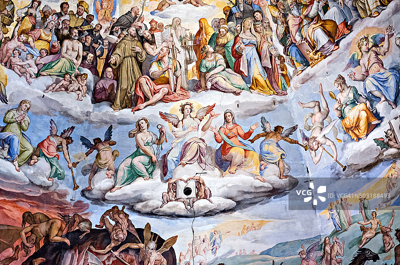 佛罗伦萨菲奥里的圣玛丽亚大教堂壁画图片素材