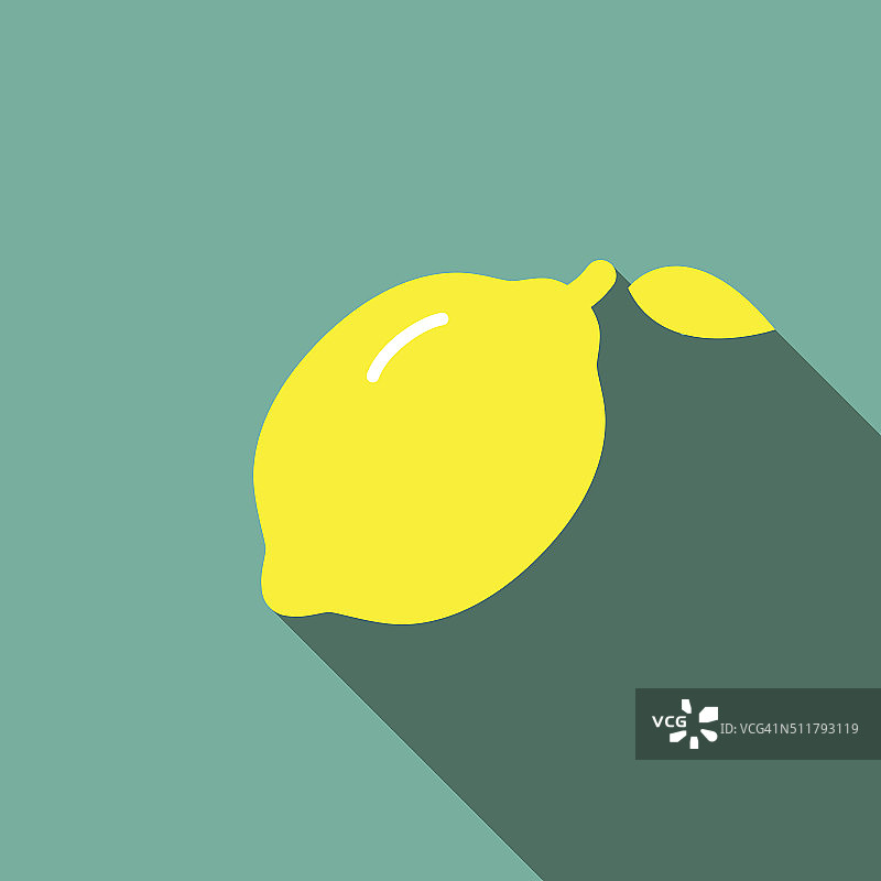 柠檬水果平图标系列图片素材