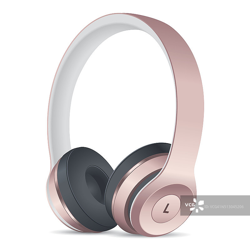 向量粉红色的耳机图片素材