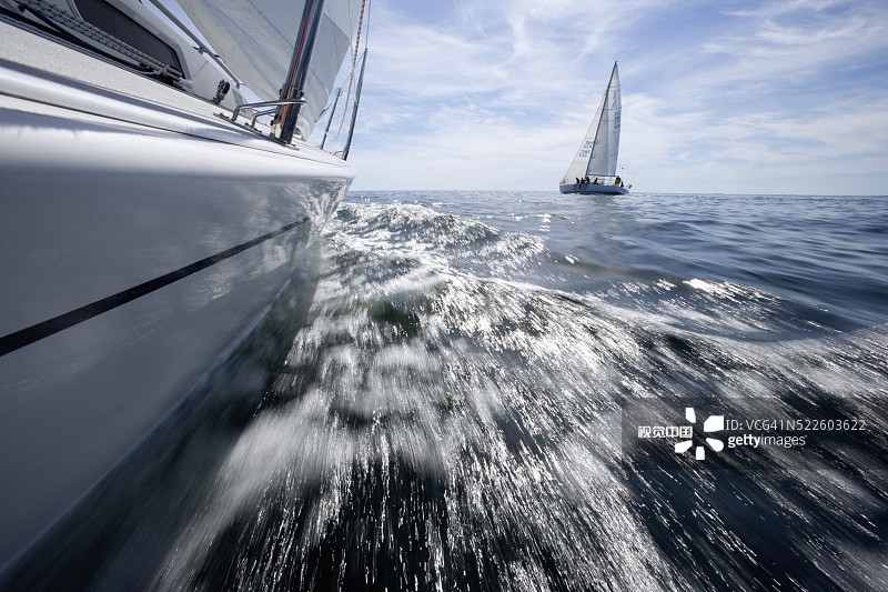 在2006年绕戈特兰比赛期间航行的游艇图片素材