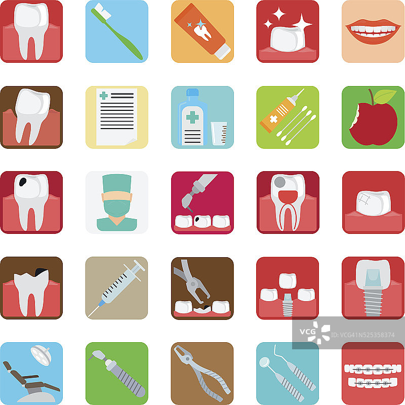 牙科诊所服务图标图片素材