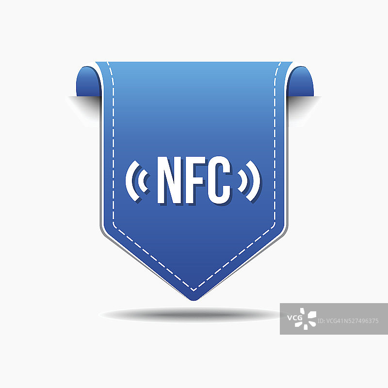 NFC标志蓝色矢量图标设计图片素材