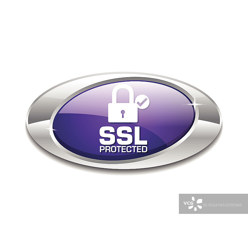 SSL保护紫罗兰矢量图标按钮图片素材