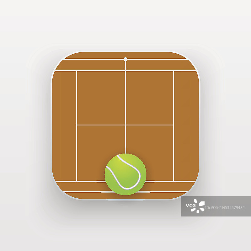 广场图标的网球运动图片素材