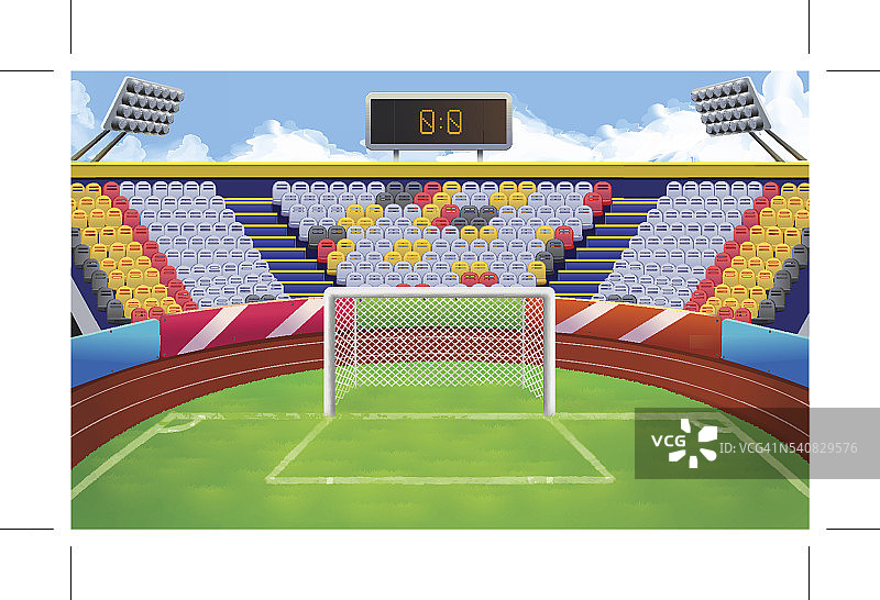 体育场，足球的目标向量背景图片素材