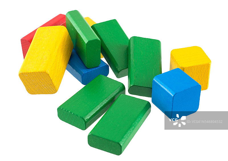 彩色木制玩具砖图片素材