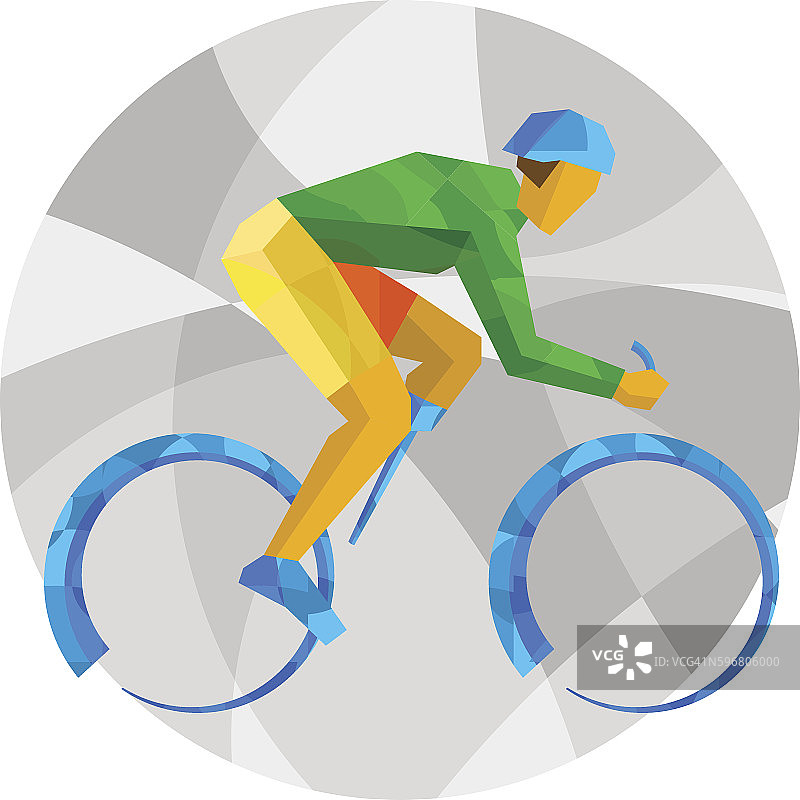 身体残疾骑自行车。残疾人专用自行车道图片素材