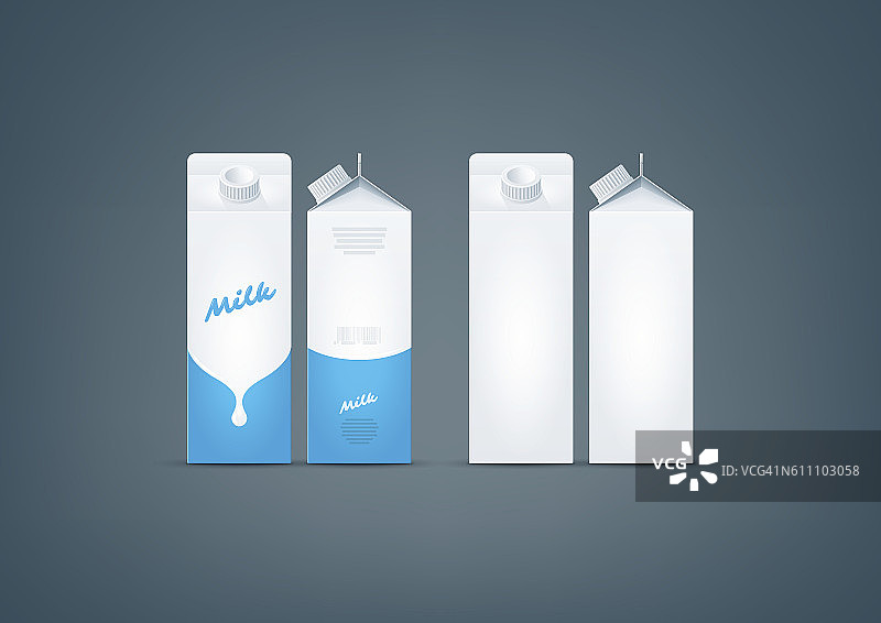 牛奶盒模型图片素材