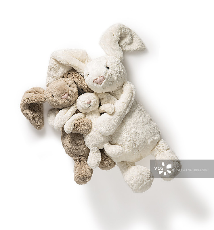可爱的毛绒兔子玩具图片素材