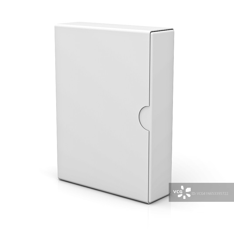 空白盒孤立在白色背景反射图片素材