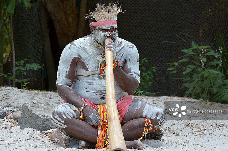 澳大利亚昆士兰的土著文化表演图片素材