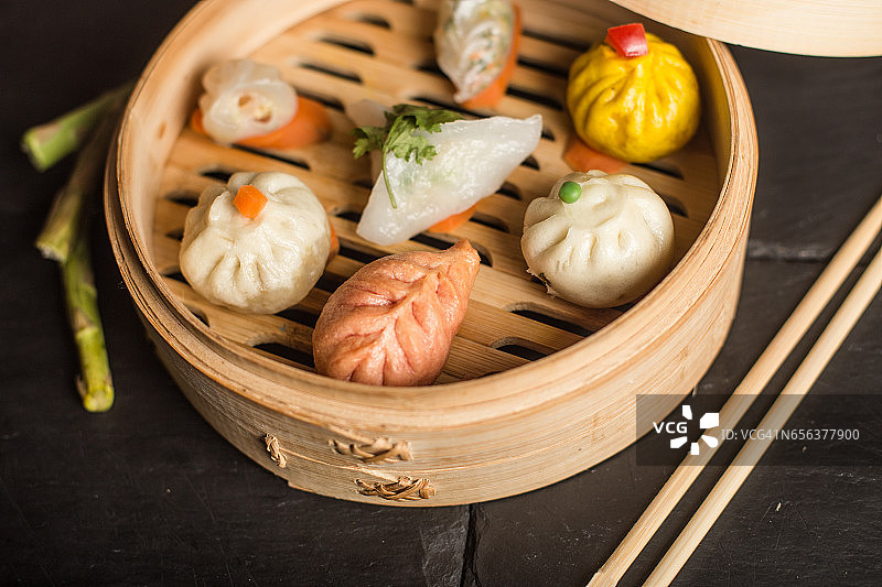 点心饺子。中国传统食物。图片素材