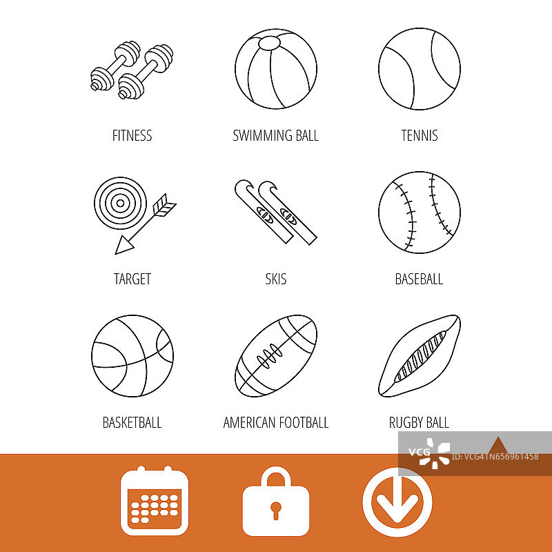 运动健身，网球和篮球偶像。图片素材
