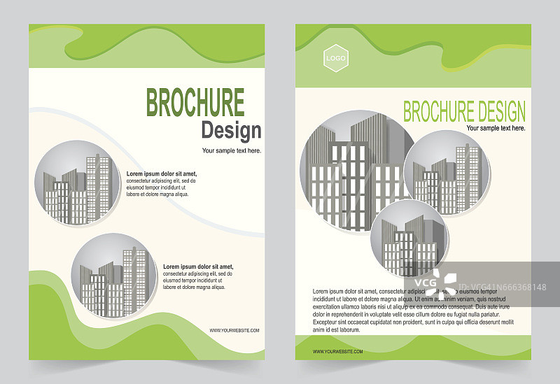 绿色宣传册模板传单设计图片素材