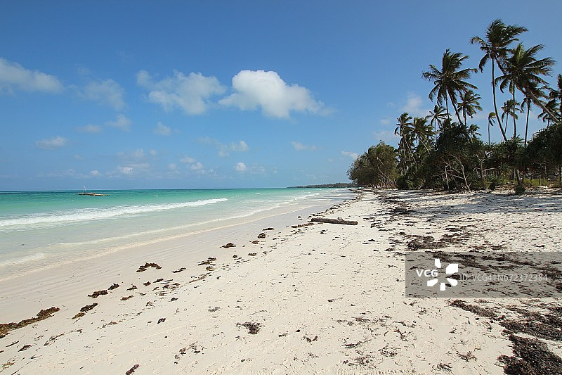 基温瓦海滩，桑给巴尔岛，印度洋，东非图片素材