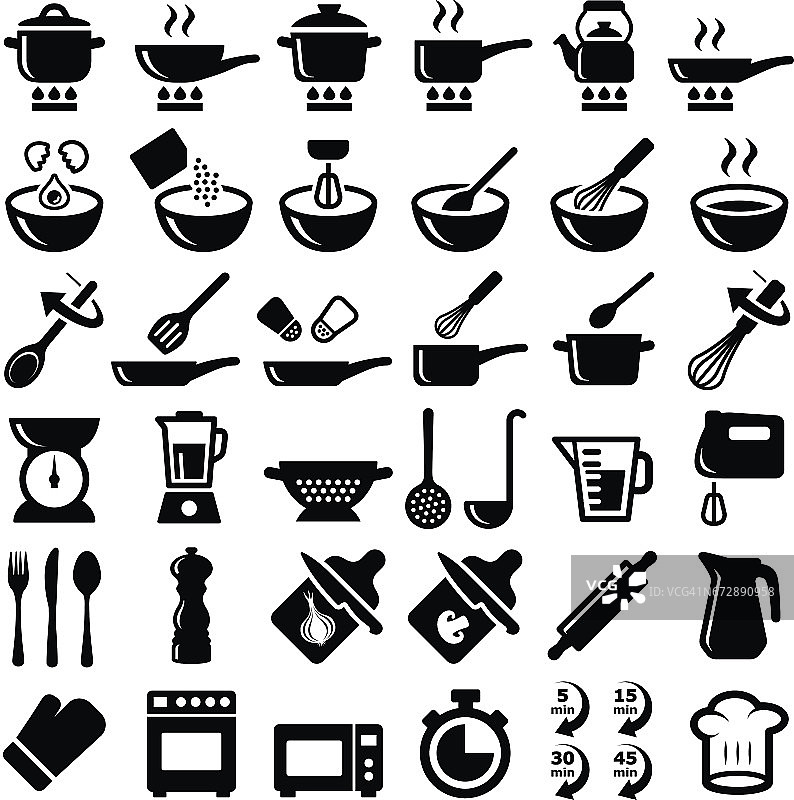 烹饪和厨房图标图片素材