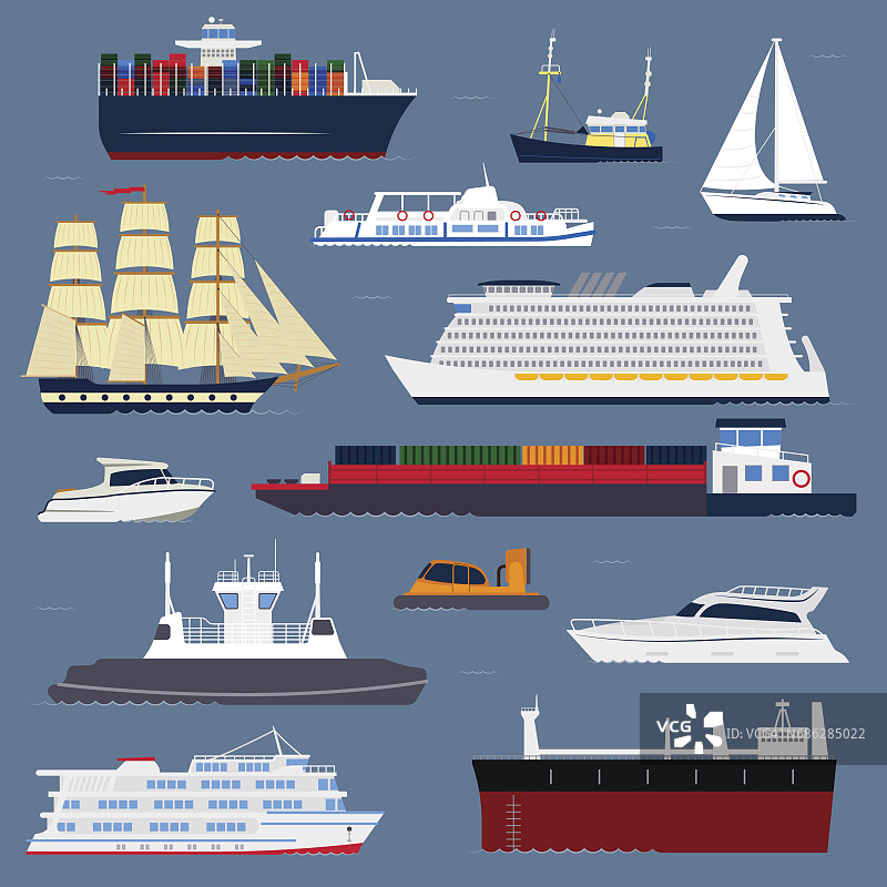 船舶巡洋舰船舶海洋标志船舶旅游产业矢量帆船邮轮海洋标志图片素材