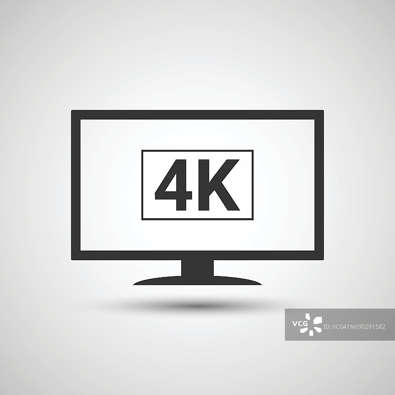 4k电视显示器，液晶电视图标图片素材