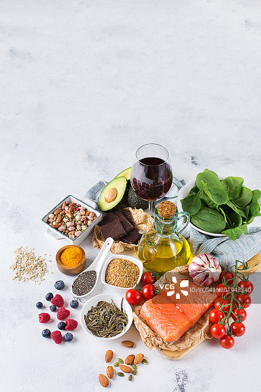 低胆固醇健康食品的分类图片素材