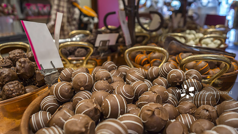 比利时巧克力，比利时布鲁日图片素材