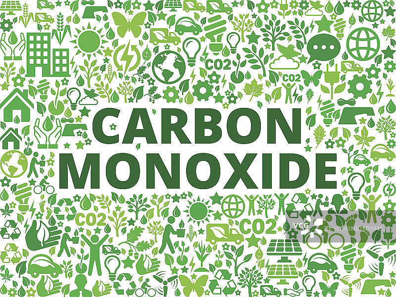 一氧化碳环境保护矢量图标模式图片素材