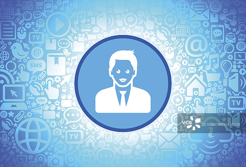 男子的脸肖像图标在互联网技术背景图片素材
