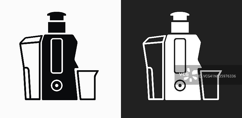 搅拌机图标上的黑色和白色矢量背景图片素材