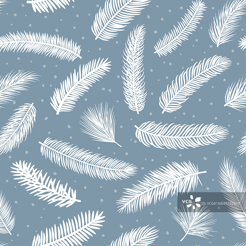 冬季针叶树冷杉松树枝桠无缝格局图片素材