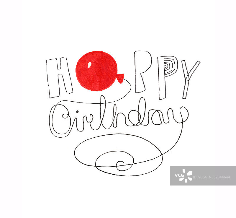 生日祝福语与气球图片素材