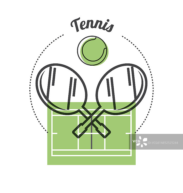 设置概念图标网球运动图片素材
