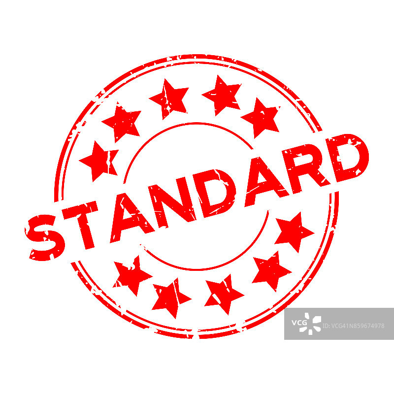 垃圾红色标准措词与星形图标圆形橡胶印章印章在白色背景图片素材