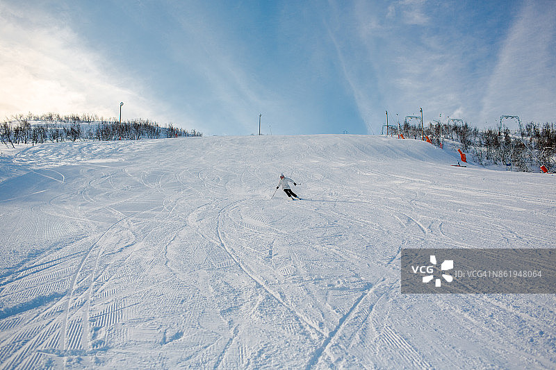在挪威盖洛滑雪。图片素材