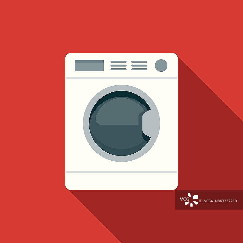 平面设计酒店图标:洗衣设施图片素材
