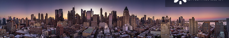 黎明全景曼哈顿-航拍图片素材