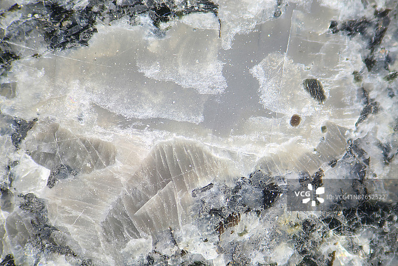放大的视图晶体在花岗岩图片素材