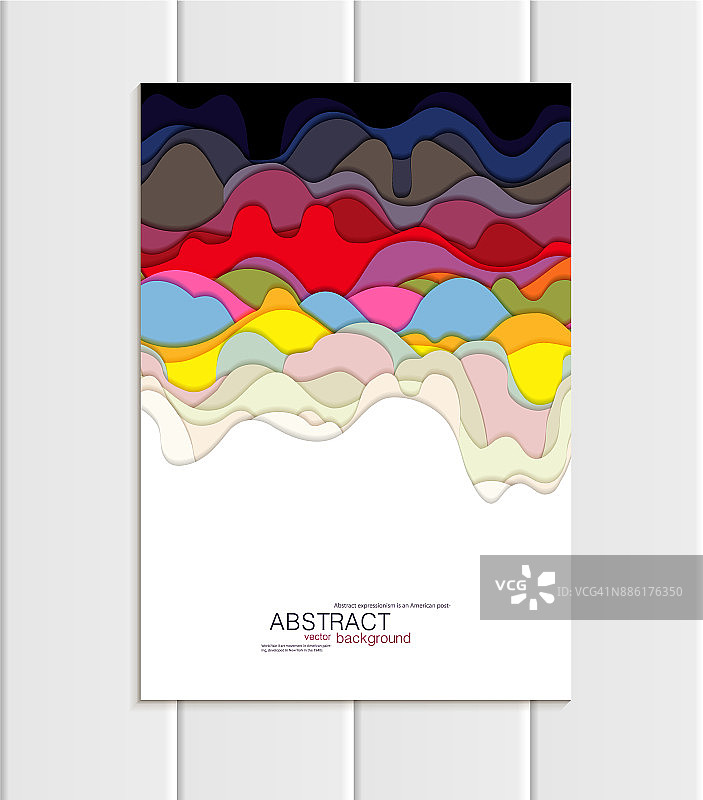 矢量宣传册A5或A4格式抽象凹凸不平的彩色形状设计元素企业风格图片素材