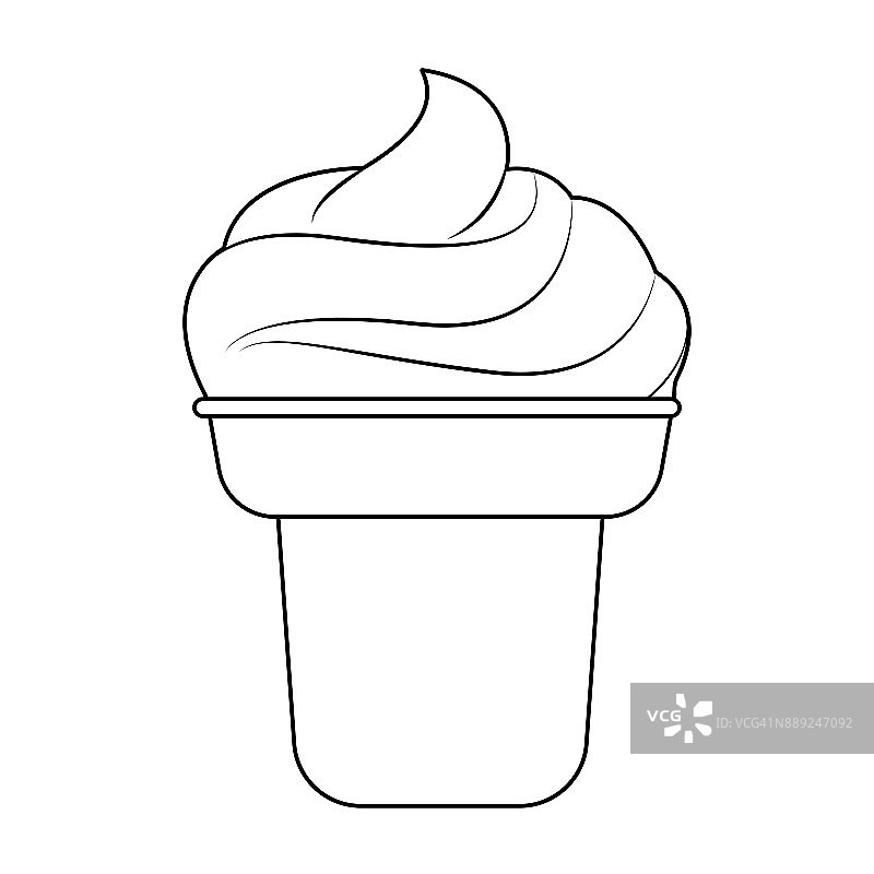 美味的冰淇淋轮廓图片素材