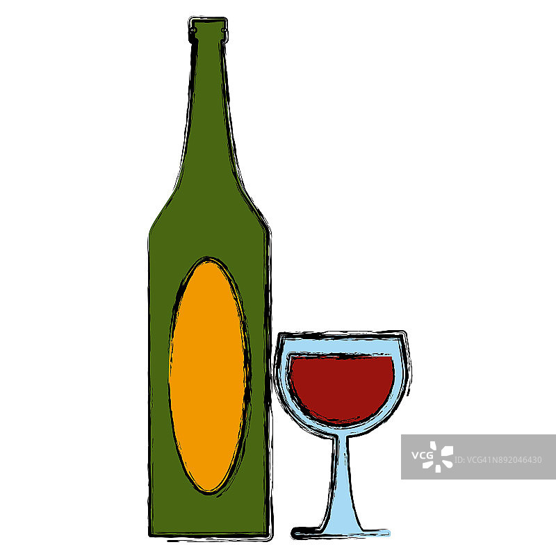 酒杯和酒瓶图片素材