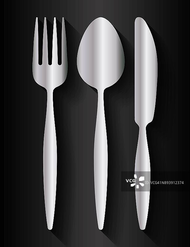 叉、匙、刀、餐具的象征图片素材